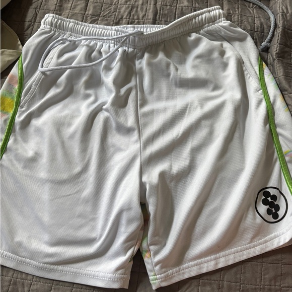 Supreme White men’s Athletic Shorts with Green Accents authentic worn once - Picture 1 of 5